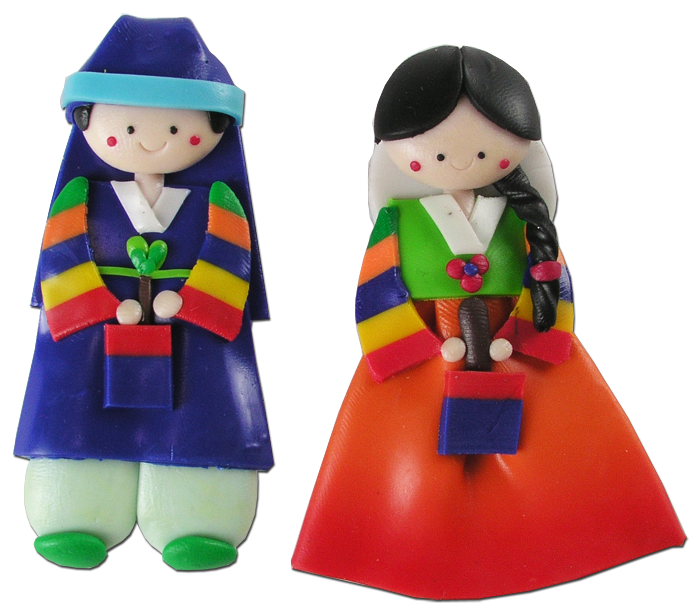 10 Pairs of Korean Doll Fridge Magnet